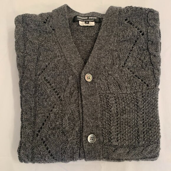 Comme des Garcons Homme Deux grey cardigan, size M - Picture 1 of 8